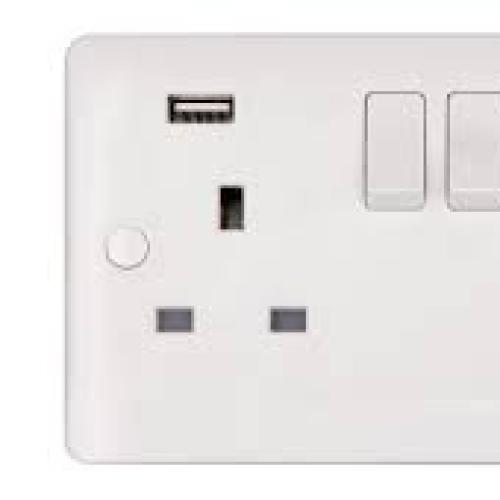 DETA VIMARK PRO VP1289 13A 2G SW SOCKET 1XUSB-A & 1XUSB-C