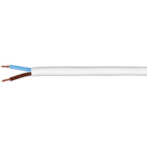 CABLE 3182Y 1.5MM 2CORE PVC FLEX WHITE 100MTR DRUM