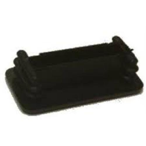 STRUT END CAP 41X21MM BLACK PVC