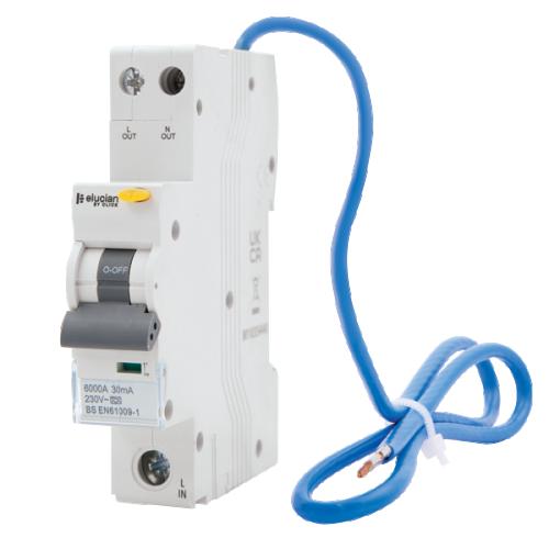 CLICK ELUCIAN CU1RCBO10C 10A 30MA C CURVE 6KA SP RCBO