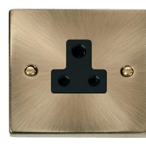 CLICK DECO VPAB038BK 1G 5A UNSW SOCKET ANTIQUE BRASS