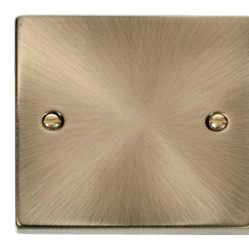 CLICK DECO VPAB060 1G BLANKPLATE ANTIQUE BRASS