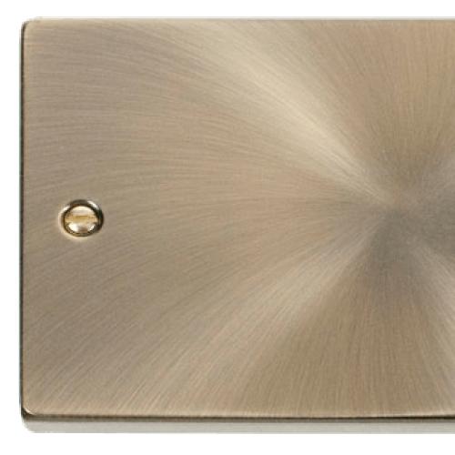 CLICK DECO VPAB061 2G BLANKPLATE ANTIQUE BRASS