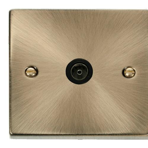 CLICK DECO VPAB065BK 1G COAX SOCKET ANTIQUE BRASS