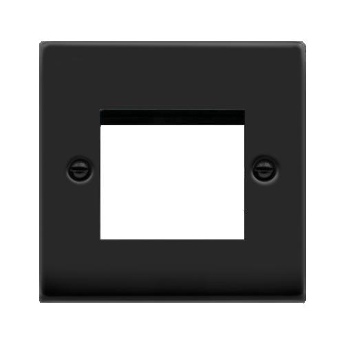 CLICK DECO VPMB311 1G 2MOD MEDIA PLATE MATT BLACK