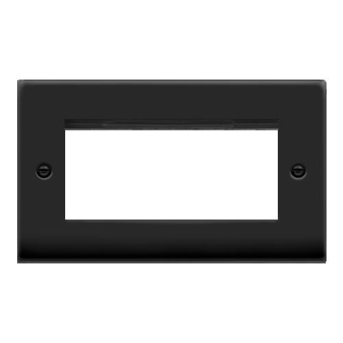 CLICK DECO VPMB312 2G 4MOD MEDIA PLATE MATT BLACK