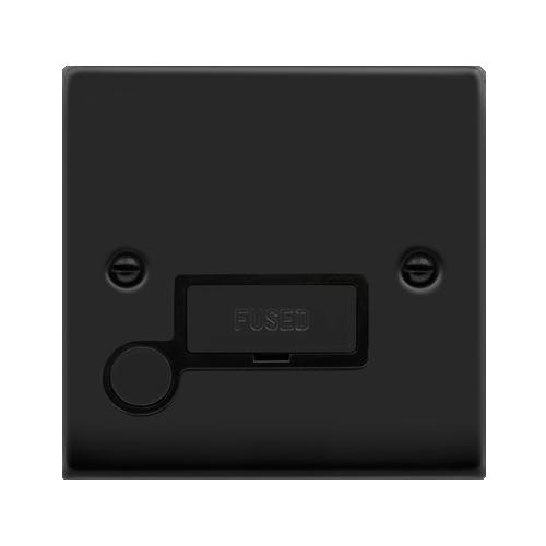 CLICK DECO VPMB550BK 13A DP UNSWITCH SPUR MATT BLACK