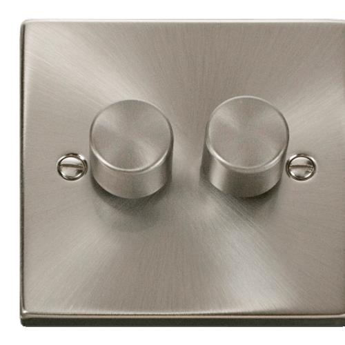 CLICK DECO VPSC162 2X100W LED DIMMER SATIN CHROME