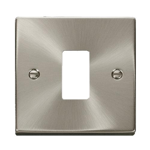 CLICK DECO VPSC20401 GRID PRO 1G FRONTPLATE SATIN CHROME