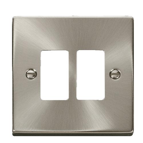 CLICK DECO VPSC20402 GRID PRO 2G FRONTPLATE SATIN CHROME