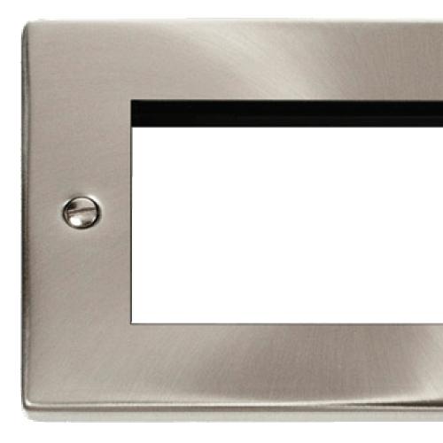 CLICK DECO VPSC312 2G 4MOD MEDIA PLATE SATIN CHROME