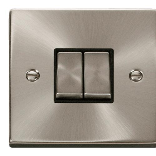 CLICK DECO VPSC412BK 2G 2W SWITCH SATIN CHROME