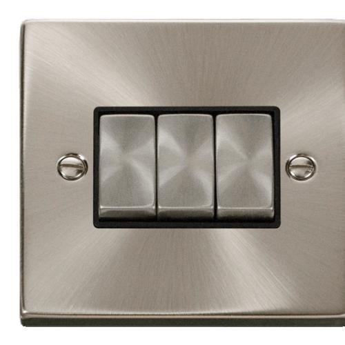 CLICK DECO VPSC413BK 3G 2W SWITCH SATIN CHROME