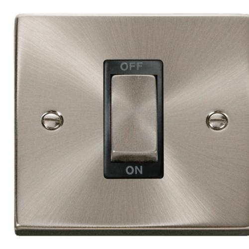 CLICK DECO VPSC500BK 1G 45A DP SWITCH SATIN CHROME