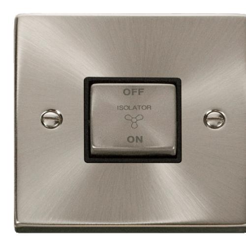 CLICK DECO VPSC520BK 3POLE FAN SWITCH SATIN CHROME