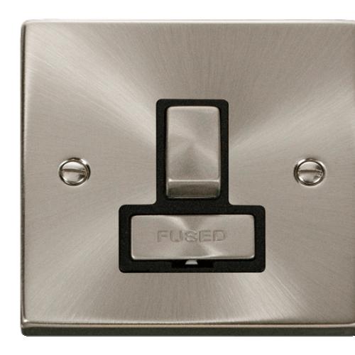 CLICK DECO VPSC751BK 13A DP SWITCH SPUR SATIN CHROME