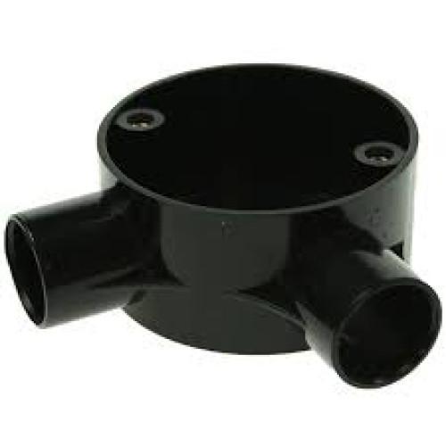 UNIVOLT CB20/ABK 20MM PVC ANGLE BOX BLACK