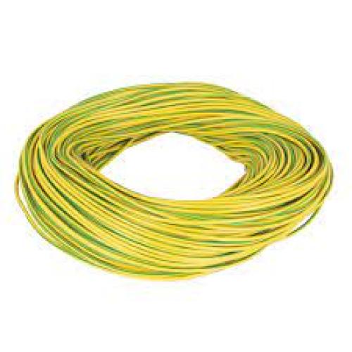 2MM PVC SLEEVING GREEN/YELLOW 100MTR