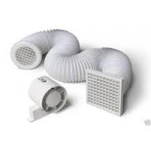MANROSE VSF100T 100MM IN-LINE SHOWER FAN KIT W/TIMER