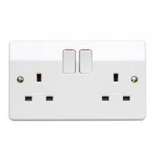 MK K2747WHI LOGIC 13A 2G DP SWITCHED SOCKET