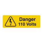 ISIGNS ISO510SA 75X25 DANGER 110V LABEL 10PK