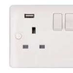 DETA VIMARK PRO VP1289 13A 2G SW SOCKET 1XUSB-A & 1XUSB-C