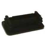 STRUT END CAP 41X21MM BLACK PVC