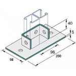 STRUT DOUBLE BASE PLATE 4 HOLE WRAP AROUND FIXING FB107