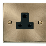 CLICK DECO VPAB038BK 1G 5A UNSW SOCKET ANTIQUE BRASS