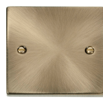 CLICK DECO VPAB060 1G BLANKPLATE ANTIQUE BRASS