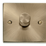 CLICK DECO VPAB161 1X100W LED DIMMER SWITCH ANTIQUE BRASS