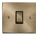 CLICK DECO VPAB411BK 1G 2W SWITCH ANTIQUE BRASS
