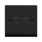 CLICK DECO VPMB162 2X100W LED DIMMER SWITCH MATT BLACK