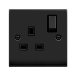CLICK DECO VPMB535BK 1G 13A DP SWITCH SOCKET MATT BLACK