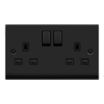 CLICK DECO VPMB536BK 2G 13A DP SWITCH SOCKET MATT BLACK