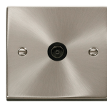 CLICK DECO VPSC065BK 1G COAX SOCKET SATIN CHROME