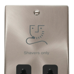 CLICK DECO VPSC100BK DV SHAVER SOCKET SATIN CHROME