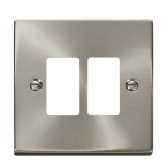CLICK DECO VPSC20402 GRID PRO 2G FRONTPLATE SATIN CHROME