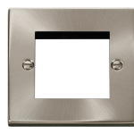 CLICK DECO VPSC311 1G 2MOD MEDIA PLATE SATIN CHROME
