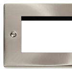 CLICK DECO VPSC312 2G 4MOD MEDIA PLATE SATIN CHROME