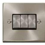 CLICK DECO VPSC413BK 3G 2W SWITCH SATIN CHROME