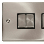 CLICK DECO VPSC414BK 4G 2W SWITCH SATIN CHROME