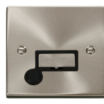 CLICK DECO VPSC550BK 13A DP UNSWITCH SPUR SATIN CHROME