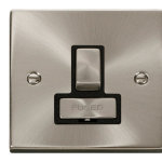 CLICK DECO VPSC751BK 13A DP SWITCH SPUR SATIN CHROME