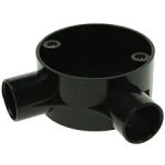 UNIVOLT CB20/ABK 20MM PVC ANGLE BOX BLACK