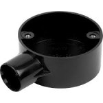 UNIVOLT CB20/1BK 20MM PVC END BOX BLACK