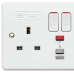 MK K6233WHI LOGIC 13A 2G SP 30MA RCD PROTECTED SOCKET
