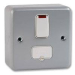 MK K962ALM METALCLAD 13A DP SWITCH SPUR W/NEON