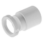 UNIVOLT AMT/LR20WH 20MM PVC MALE ADAPTOR WHITE