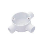 UNIVOLT CB20/3WH 20MM PVC TEE BOX WHITE